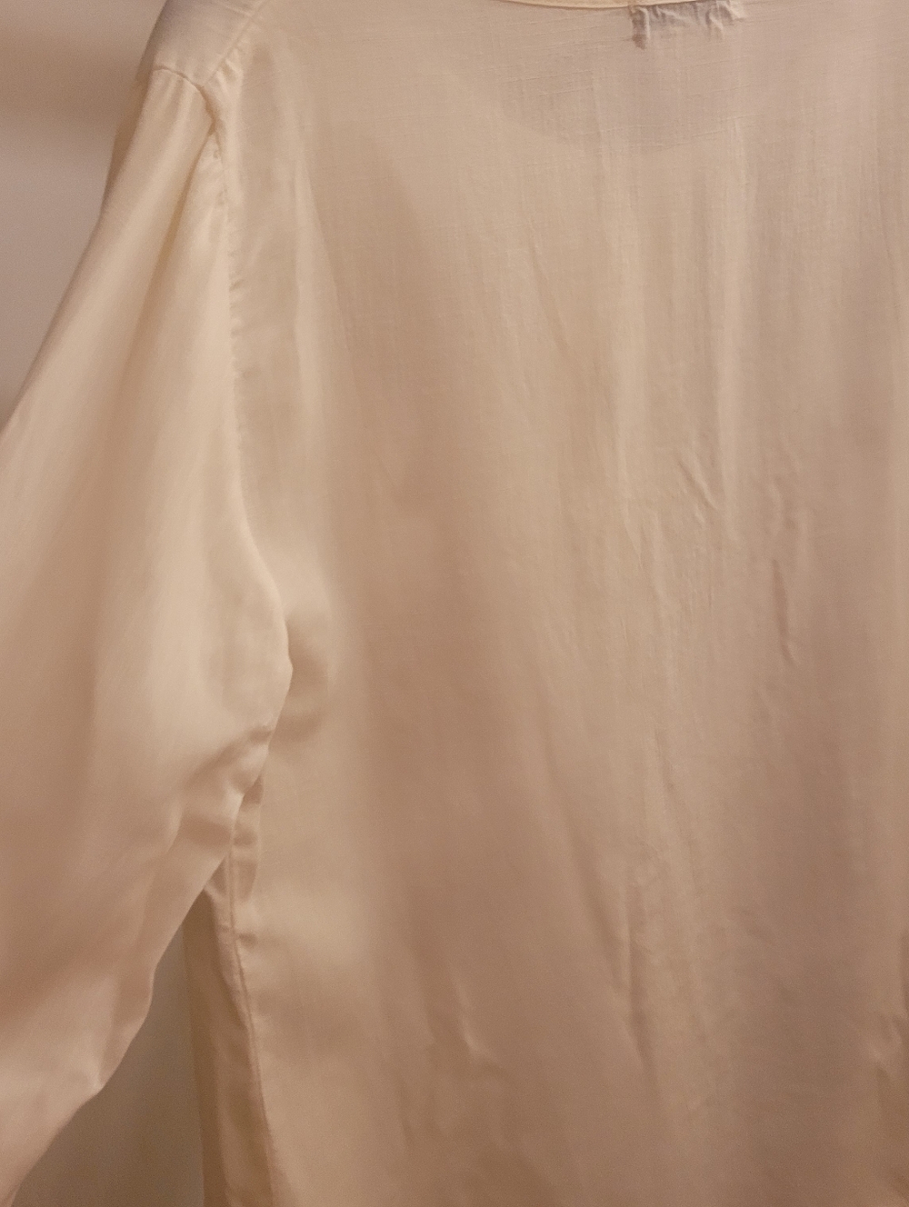 Cut Loose M Oversized Lightweight Cream Peasant Blouse - Picture 6 of 10